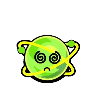 🤢 átomo, ciencia, dibujos animados, química, hipnotizado, confundido whatsapp sticker