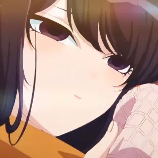 🙂 Komi Shouko Komi Can't Communicate Anime, Fille, Mignon, Komi, Komi cherche ses mots, École, Manga whatsapp sticker