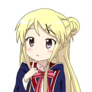 🤔 Anime, Niedlich, Mädchen, Cartoon, Figur, Blond telegram sticker