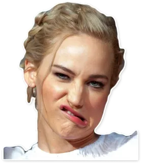 😜 Jennifer Lawrence Jennifer Lawrence, Promi, Schauspielerin, Gesichtsausdruck, Porträt whatsapp sticker