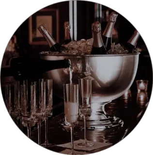 ☕️ champagne, celebration, party, alcohol, drinks, luxury telegram sticker