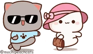 🚶 gato, dibujos animados, lindo, animal, kawaii, pegatina telegram sticker