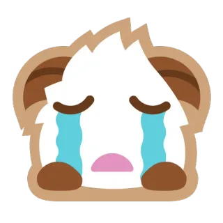 😢 Poro, traurig, weinend, emotional, süß, Tier telegram sticker