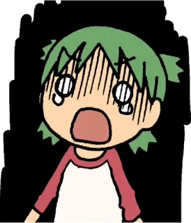 😰 Hakase Shinonome Nichijou anime, assustado, chocado, personagem, Nichijou, Hakase Shinonome telegram sticker