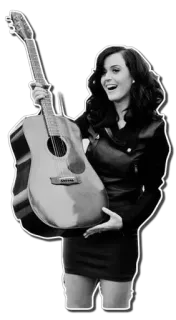 🎸 Katy Perry 歌手, ギター, ポップスター, 音楽, アーティスト telegram sticker