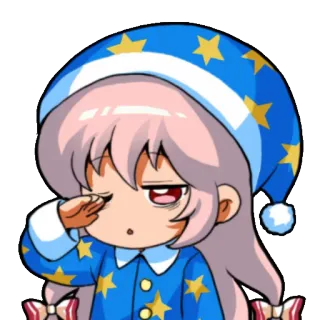 😴 сонный, мультик, аниме, уставший, милый telegram sticker