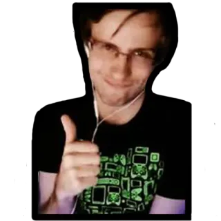 👍 mężczyzna, kciuk w górę, osoba, gaming, gracz telegram sticker
