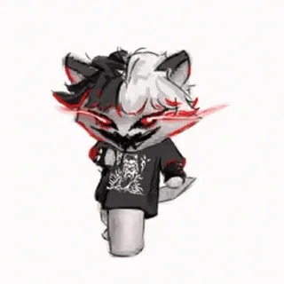 🌟 Kartun, Serigala, Monster, Gotik, Emo telegram sticker