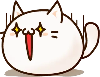 😍 kucing, kawaii, imut, senang, berkilau, emoji telegram sticker