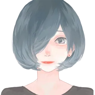 😊 Anime, Garota, Mulher, Ilustração, Retrato, Arte telegram sticker