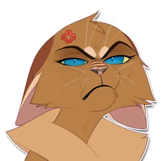 😡 gato, enojado, felino, dibujo animado, pegatina, expresión, molesto telegram sticker