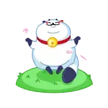 😌 猫, かわいい, ベル, 漫画, 動物 whatsapp sticker
