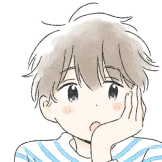 💫 애니메이션, 귀여운, 소년, 카와이, 일러스트, 스티커 telegram sticker