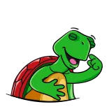 🤣 tartaruga, cartone animato, animale, rettile, divertente, carino whatsapp sticker