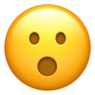 😮 emoji, surprise, shock, face, yellow, amazement telegram sticker