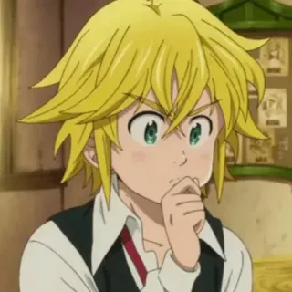🤔 Meliodas Seven Deadly Sins アニメ, メリオダス, 七つの大罪, キャラクター, 漫画 telegram sticker