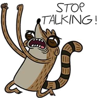 🤐 Rigby Regular Show cartoon, animal, rigby, regular show, animation, character telegram sticker
