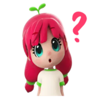 😨 Desenho animado, Pergunta, Surpreso, Fofo, Personagem, Anime telegram sticker