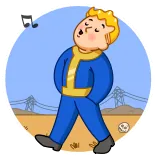 😗 Vault Boy Fallout Fallout, Vault Boy, Videojuego, Pegatina, Dibujos animados telegram sticker