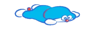 😞 Doraemon dibujo animado, azul, gato, personaje telegram sticker