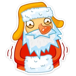 ❄ père noël, hiver, fêtes, dessin animé, personnage, noël whatsapp sticker