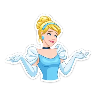 🤷‍♂ Cinderella Cenicienta, Disney, princesa, dibujos animados, cuento de hadas whatsapp sticker