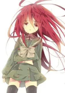 😢 garota anime, uniforme escolar, cabelo ruivo, chorando, triste, anime telegram sticker