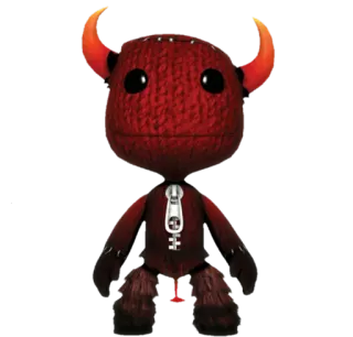 😈 devil, red, horns, sackboy, game, monster telegram sticker