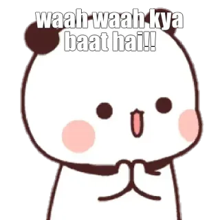 🤩 waah waah kya baat hai!! Panda, Mignon, Dessin animé, Salutations, Applaudissements whatsapp sticker