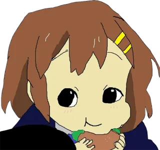 🍔 anime, cartoon, food, eating telegram sticker