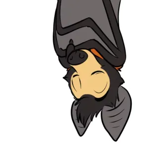 😌 vleermuis, dier, schattig, cartoon telegram sticker