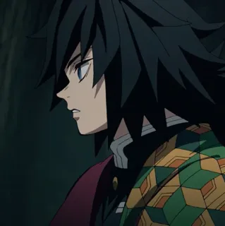 🌊 Giyu Tomioka Demon Slayer アニメ, 鬼滅の刃, 冨岡義勇, 水の呼吸, キャラクター, 漫画 whatsapp sticker