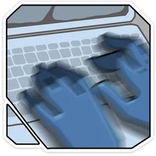 ⭐ klawiatura, pisanie, komputer, technologia, biuro, internet telegram sticker