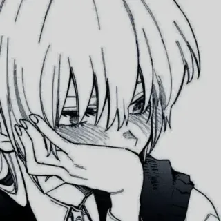 ❄️ anime, manga, blush, crying, sad telegram sticker