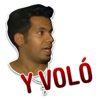 😆 Y VOLÓ испанский, мем, стикер telegram sticker