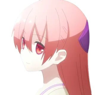🙂 anime, nhân vật, cô gái, tóc hồng, dễ thương telegram sticker