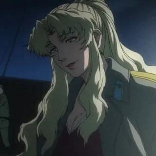 😏 Balalaika Black Lagoon Anime, Militär, Frau, Ernst, Blond whatsapp sticker