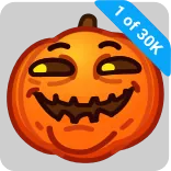 🎁 ฮาโลวีน, ฟักทอง, สีส้ม, หน้า, ตลก, อีโมจิ, สติกเกอร์ telegram sticker