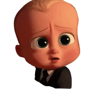 🙁 Boss Baby The Boss Baby bébé, dessin animé, costume, mignon, personnage telegram sticker