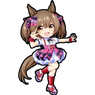 😍 Anime, Chibi, Mignon, Dessin animé, Fille, Mascotte telegram sticker