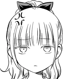 😡 anime, manga, girl, angry, expression, cat ears, cartoon telegram sticker