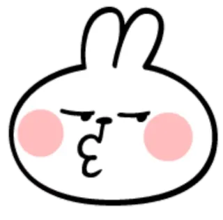 😗 conejo, lindo, dibujos animados, animal, pegatina telegram sticker