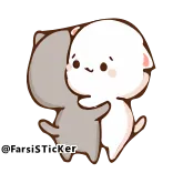 🤗 @FarsiSticker Мультфильм, Кот, Животное, Милый, Наклейка, Каваий telegram sticker
