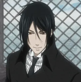 ⛓ Sebastian Michaelis Black Butler 动漫, 恶魔, 管家, 塞巴斯蒂安·米卡利斯, 黑执事, 动漫角色 telegram sticker