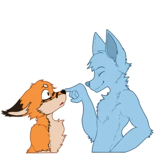 🦊 rubah, antro, imut, binatang, furry telegram sticker