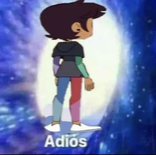 🌟 Adios пока, адиос, прощание, мультфильм, персонаж telegram sticker