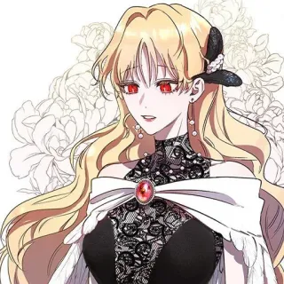 🩸 Anime, Manga, Bionda, Donna, Illustrazione telegram sticker