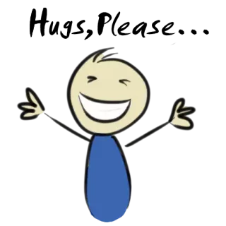 😄 patyczak, kreskówka, szczęśliwy, prosty, rysunek telegram sticker