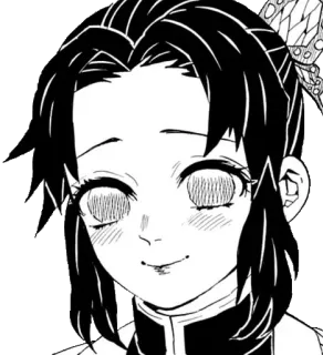 🦋 Shinobu Kocho Demon Slayer Anime, Manga, Shinobu Kocho, Demon Slayer, Personnage, Sourire telegram sticker