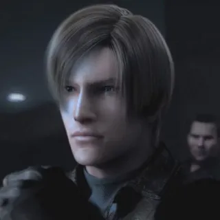 😐 Leon S. Kennedy Resident Evil resident evil, леон с кеннеди, видеоигра, персонаж telegram sticker